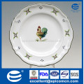 Nuevo hueso china ronda 12 &#39;&#39; plato grande de fruta plana plato platos de torta también para la ensalada